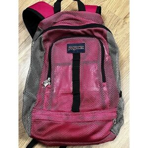JanSport Unisex Backpack Spectrum Hot Pink Mesh Adjustable Shoulder Strap Bag